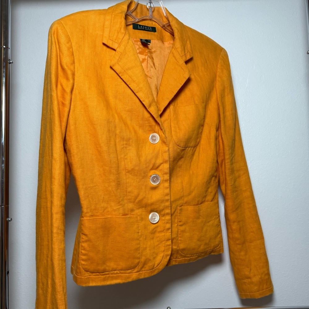 Lauren Ralph Lauren Vibrant Orange Blazer